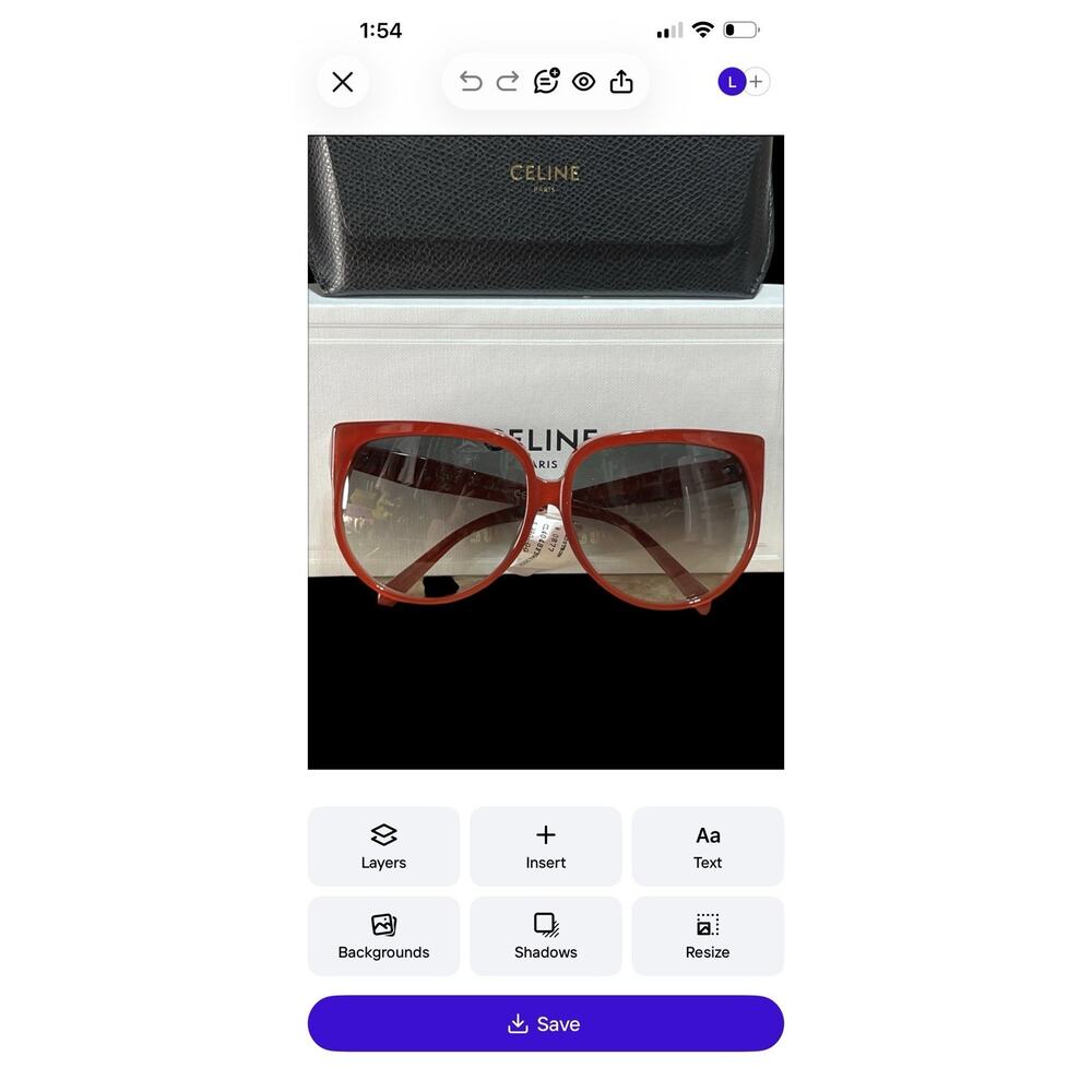 Celine Red Gradient Lense Sunglasses NIB MSTP $390 - Picture 2 of 3